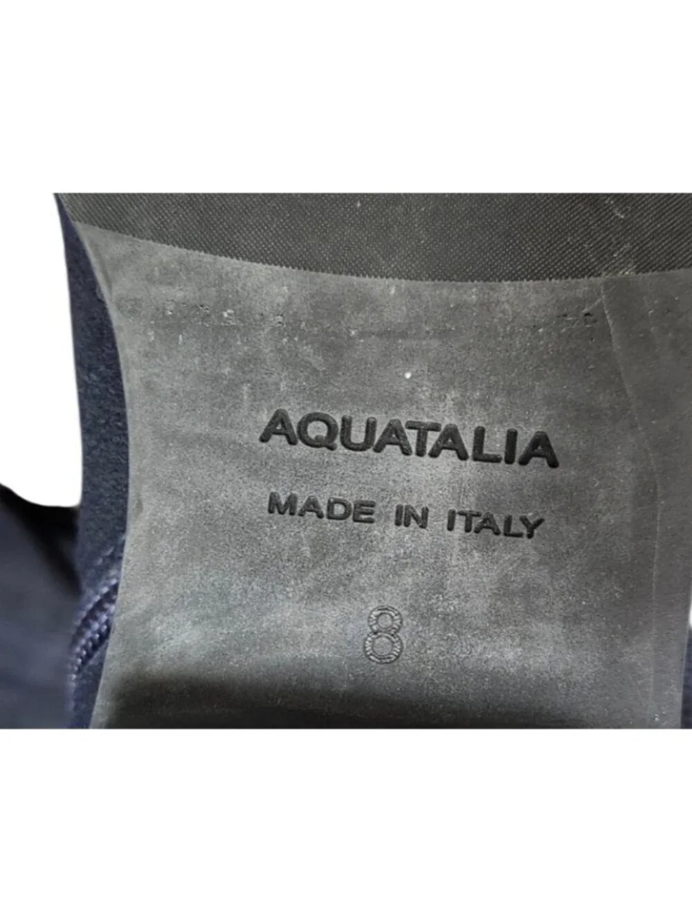 Aquatalia Italy Navy Blue Suede Ankle Boots Women’s 8 Waterproof Sock Booties
